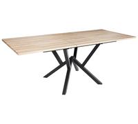 Extending Dining Table ANSELL Light Brown 160/200 cm 90 cm