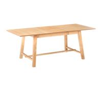 Extending Dining Table BARNES Light Ash Wood 160/200 cm 90 cm