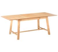 Extending Dining Table BARNES Light Ash Wood 160/200 cm 90 cm