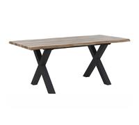 Extending Dining Table BRONSON Dark Brown 140/180 cm 90 cm
