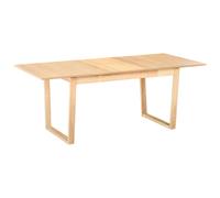 Extending Dining Table CAMDEN Light Ash Wood 160/200 cm 95 cm