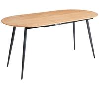 Extending Dining Table CLAVET Light Brown 120/160 cm 80 cm