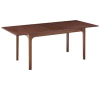 Beliani Extending Dining Table Delmas Dark Ash Wood 160/200 Cm 90 Cm