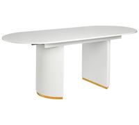 Extending Dining Table DULVERTON White 160/200 cm 90 cm