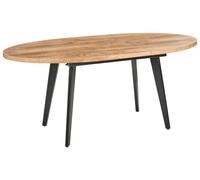 Extending Dining Table DUTTON Brown 140/180 cm 90 cm