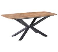 Extending Dining Table GAIRDNER Brown 140/180 cm 90 cm