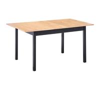 Extending Dining Table HOUSTON Light Brown/ Black 120/150 cm 90 cm Pine Wood