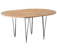 Extending Dining Table LOUISE Brown 120/160 cm 120 cm