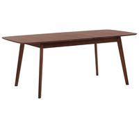 Extending Dining Table MADOX Dark Walnut 120/150 cm 75 cm