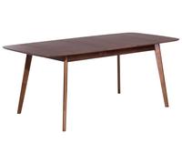 Extending Dining Table MADOX Dark Walnut 150/190 cm 90 cm