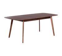 Extending Dining Table MADOX Dark Walnut 90 cm 150/190 cm