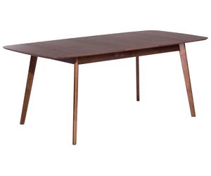 Extending Dining Table MADOX Dark Walnut 150/190 cm 90 cm