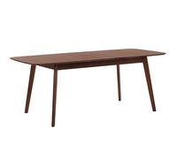 Extending Dining Table MADOX Dark Walnut 75 cm 120/150 cm