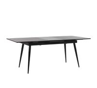 Beliani Extending Dining Table MALDON Black 160/200 cm 90 cm, Black