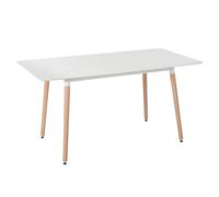 Beliani Extending Dining Table MIRABEL White 120/150 cm 80 cm, White