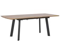 Extending Dining Table SALVADOR Dark Brown 160/200 cm 90 cm