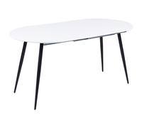 Extending Dining Table STAVERTON White 120/160 cm 80 cm