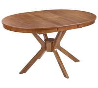 Extending Dining Table TYMIS Dark Oak 107/137 cm 107 cm