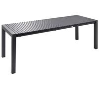 Extending Garden Dining Table ARDESIO 160/220 cm 90 cm Metal Dark Grey