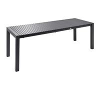 Extending Garden Dining Table ARDESIO 160/220 cm 90 cm Metal Dark Grey