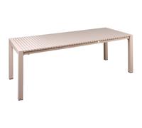 Extending Garden Dining Table ARDESIO 160/220 cm 90 cm Metal Sand Beige