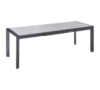 Extending Garden Dining Table BINASCO 160/220 cm 90 cm Stone Effect Grey