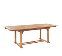 Extending Garden Dining Table JAVA 160/220 cm 90 cm Acacia Wood Light Brown