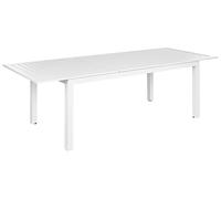 Extending Garden Dining Table SKALOMA 180/240 cm 90 cm Metal White