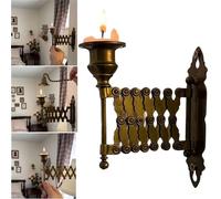 Extending Taper Candle Holder, Vintage Wall-Mounted Candle Holder, Extendable Vintage Taper Candle Holder, Antique Wall-mounted Piano Candlestick Sconce for Living Room, Bedroom