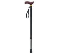 Extending Walking Stick with Ergonomic Wooden Handle - 10 Height Settings