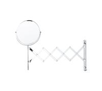 Beliani Extending Wall Makeup Mirror Yvelines 57 Cm 36 Cm Metal Silver