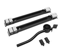 Extensible Appliance Roller Heavy Duty Universal Wheel Base 300KG Capacity for Washing Machine Refrigerator Dryer Dishwasher Furniture Moving Dolly with Brakes and Pry Bar (Black)