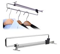 Extensible Closet Bar, Extendable Wardrobe Rod, Stainless Steel Wardrobe Rail, Clothes Rail, Adjustable Clothes Rail Pole, for Closet, And Cabinet, Keep Your Wardrobe Clean And Tidy, 25 cm