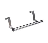 Extensible Removable Towel Rail, Single Rack, No Drilling on Door or Shelf, Max. 40 cm Wide, Stainless Steel, Silver