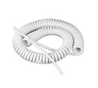 Extensible Wire Retractable Coil Coiled cable 3 Cores 2 Cores White Power Cord 22AWG 18AWG 15AWG 13AWG Spring Spiral Cable 2.5 Meters 5 Meters 7.5 Meters Expandable Cable Wire Retractable Coil(2 Core