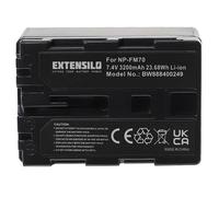 EXTENSILO 1x Battery Replacement for Sony NP-QM91, NP-QM70, NP-QM71D, NP-QM71, NP-QM51D, NP-QM51 for Camera DSLR (3200 mAh, 7.4 V, Li-Ion)