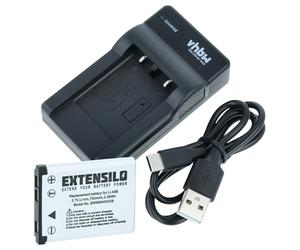 EXTENSILO 1x charging cradle, 1x charging cable, 1x battery compatible with Bosch Nyon 2020, BUI275 Camera