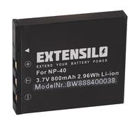 EXTENSILO 1x Replacement Battery compatible with Praktica Luxmedia 6503, 7203, 7303, 7403, 8503 Camera DSLR (800 mAh, 3.7 V, Li-ion)