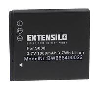 EXTENSILO 1x Replacement Battery compatible with Ricoh CX1, CX2 Camera DSLR (1000 mAh, 3.7 V, Li-ion)