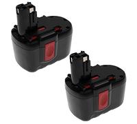 EXTENSILO 2x Battery compatible with Bosch GBH24VF, BACCS 24V, GBH-24V, 52324, 52324B, GCM24V, GKG 24V Power Tools (3300 mAh, NiMH, 24 V)