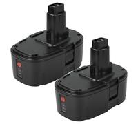 EXTENSILO 2x Battery compatible with Dewalt DC608K, DC530KA, DC608B, DC550KA, DC546K, DC545K, DC550B, DC550 Power Tools (5000 mAh, Li-Ion, 18 V)