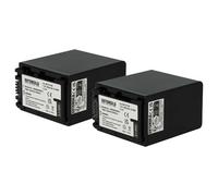 EXTENSILO 2x Battery compatible with Sony HDR-CX690EB, HDR-CX6EK, HDR-CX700, HDR-CX690VE, HDR-CX690 Camera DSLR (3300 mAh, 7.4 V, Li-Ion)