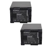 EXTENSILO 2x Battery Replacement for Canon BP-827, BP-820, BP-828, 2740B002 for Videocamera (2670 mAh, 7.2 V, Li-Ion)