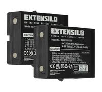 EXTENSILO 2x Battery Replacement for Danfoss 2303691, BT06 for Industrial Radio Remote Control (750 mAh, 7.2 V, NiMH) - Black