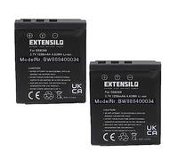 EXTENSILO 2x Battery Replacement for DS8330-1 for Camera DSLR (1250 mAh, 3.7 V, Li-ion)