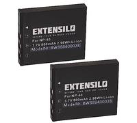 EXTENSILO 2x Battery Replacement for Fuji/Fujifilm NP-40N, NP-40 for Camera DSLR (800 mAh, 3.7 V, Li-Ion)