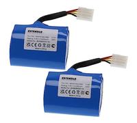 EXTENSILO 2x Battery Replacement for Neato 945-0024, 945-0006, 205-0001, 945-0005 for Vacuum Cleaner (4400 mAh, 7.4 V, Li-Ion)