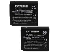 EXTENSILO 2x Battery Replacement for Panasonic DMW-BCC12, CGA-S005, CGA-S005E/1B, CGA-S005E for Camera DSLR (1250 mAh, 3.7 V, Li-Ion)