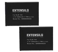 EXTENSILO 2x Battery Replacement for Praktica FJ-SLB-10A for Camera DSLR (1000mAh, 3.7 V, Li-ion)