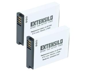 EXTENSILO 2x Battery Replacement for Samsung BP-85a, BP85a, EA-BP85a, IA-BP85a for Camera DSLR (750 mAh, 3.7 V, Li-Ion)